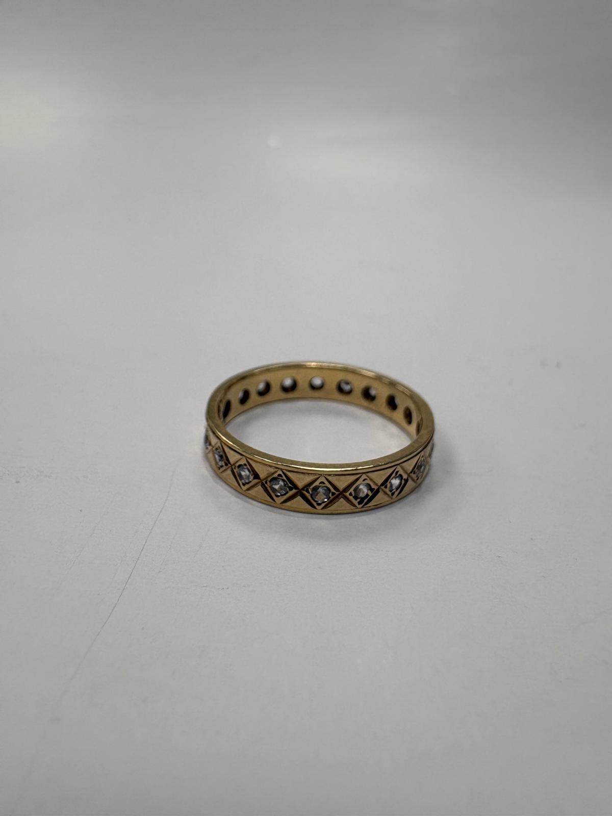 9k yellow gold rings eternity ring harrogate jewellery shop 