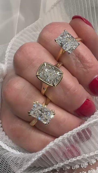 Radiant Lab-grown diamond engagement rings harrogate jewellers Fogal and Barnes 