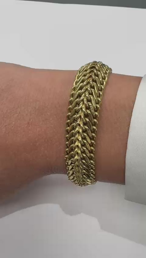 9k yellow gold Chain Bracelet second hand harrogate jewellers