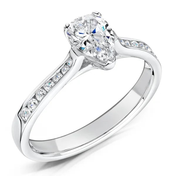 PEAR CUT DIAMOND SOLITAIRE ENGAGEMENT RING