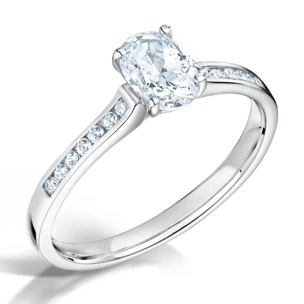 OVAL CUT DIAMOND SOLITAIRE ENGAGEMENT RING