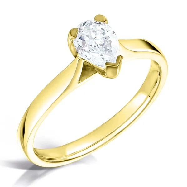 PEAR CUT DIAMOND SOLITAIRE  ENGAGEMENT RING