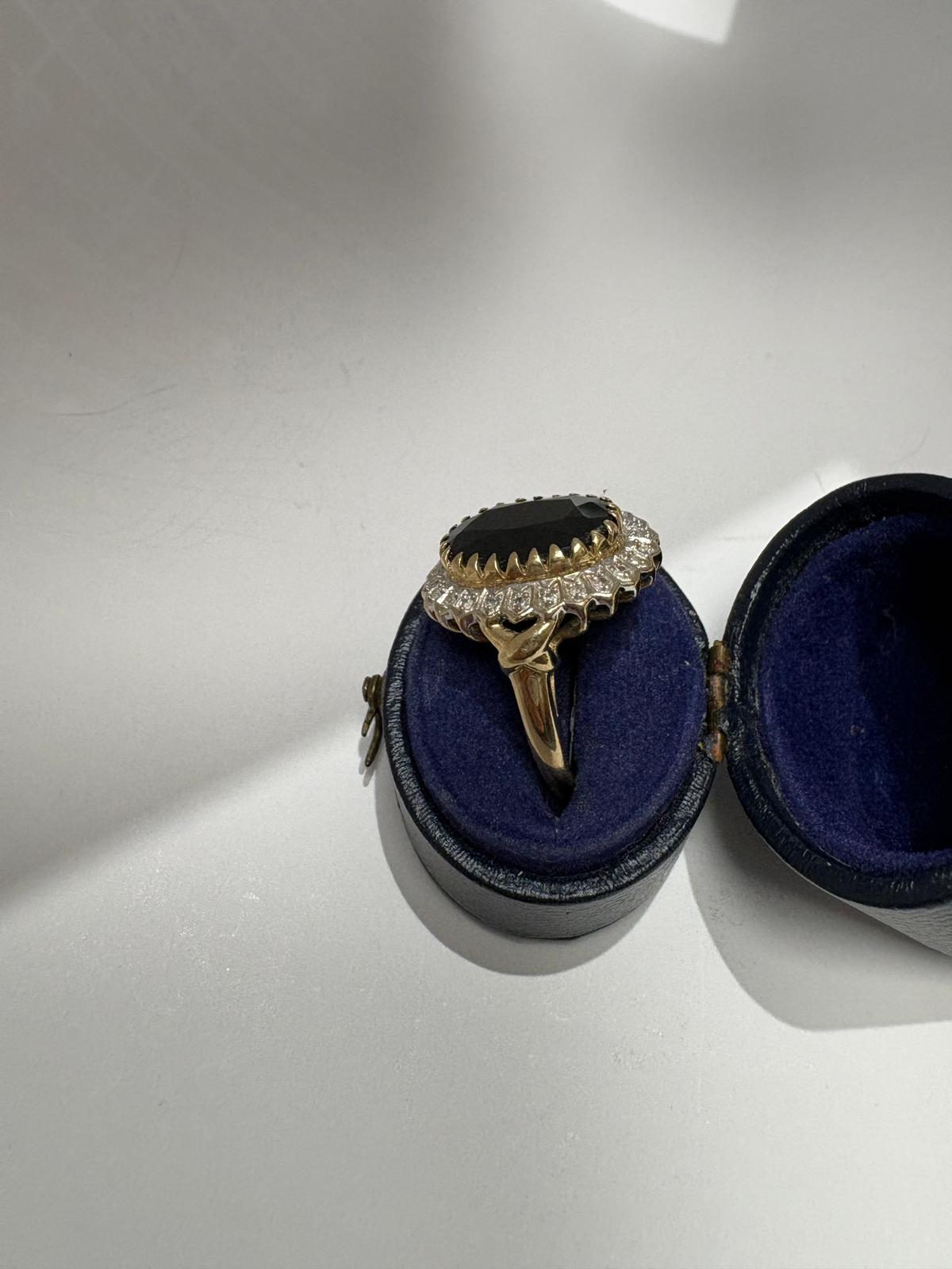 Sapphire and diamond gold ring second hand harrogate 