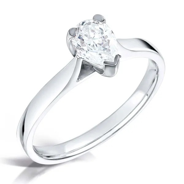 SOLITAIRE PEAR CUT DIAMOND ENGAGEMENT RING