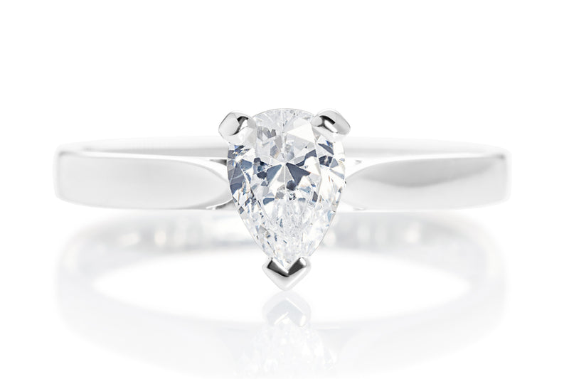 PEAR CUT DIAMOND SOLITAIRE ENGAGEMENT RING