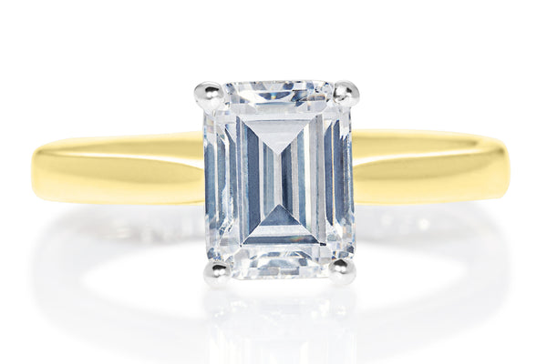 EMERALD CUT DIAMOND SOLITAIRE ENGAGEMENT RING