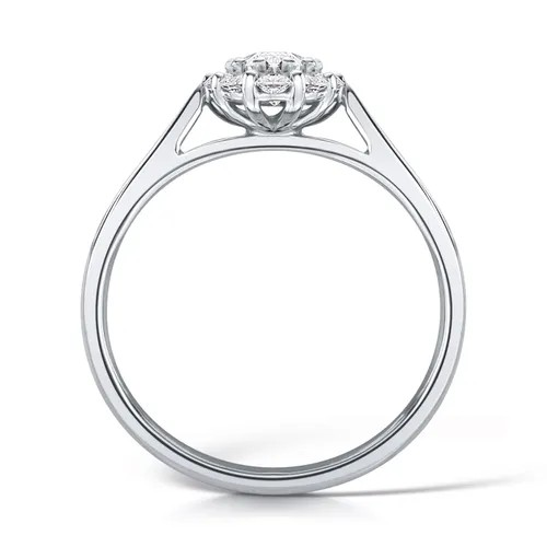 OVAL CUT DIAMOND CLUSTER  ENGAGEMENT RING