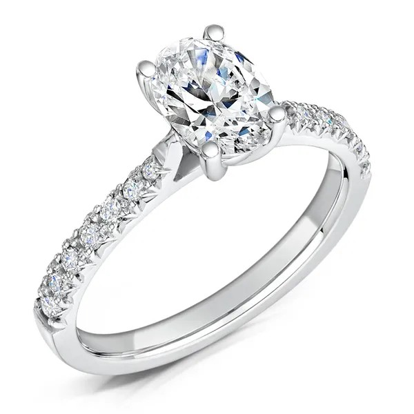 OVAL CUT DIAMOND SOLITAIRE ENGAGEMENT RING