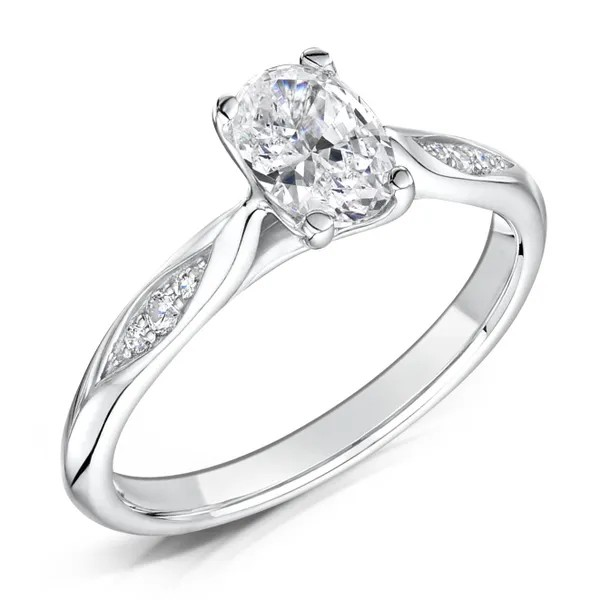 OVAL CUT DIAMOND SOLITAIRE ENGAGEMENT RING