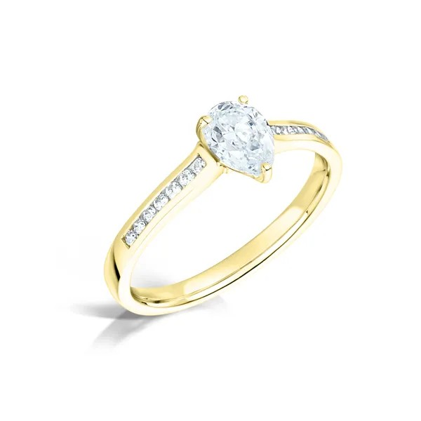 PEAR CUT DIAMOND SOLITAIRE  ENGAGEMENT RING