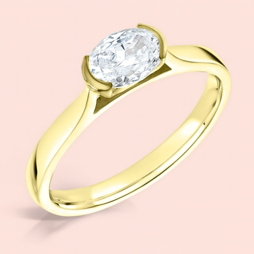 Oval Lab grown diamond engagement ring in Harrogate 