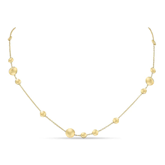 9CT YELLOW GOLD FLAT DISC AND CHAIN NECKLACE