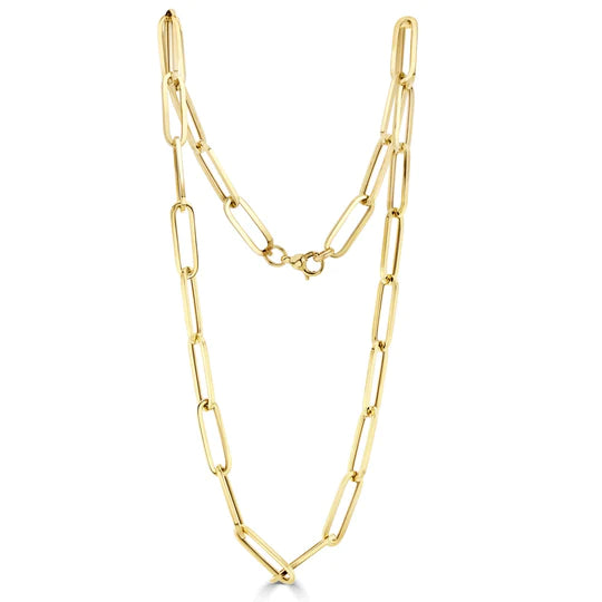 YELLOW GOLD PAPERCHAIN NECKLACE