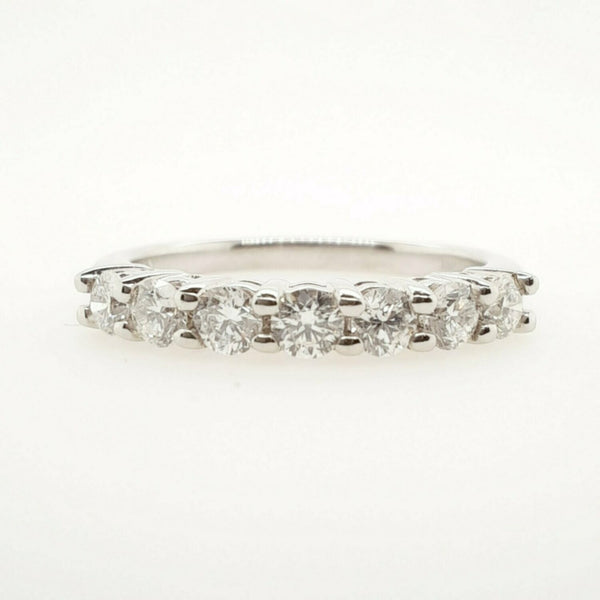 Round brilliant claw set diamond eternity wedding band platinum Harrogate jewellers Fogal and barnes