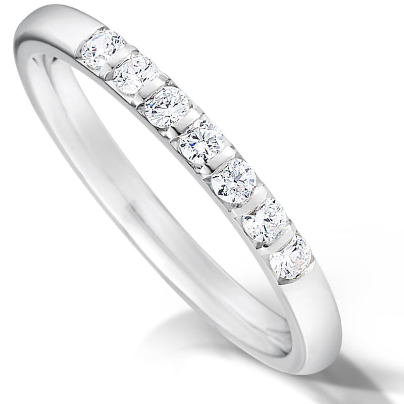 Diamond set half eternity wedding band platinum Harrogate jewellers Fogal and barnes