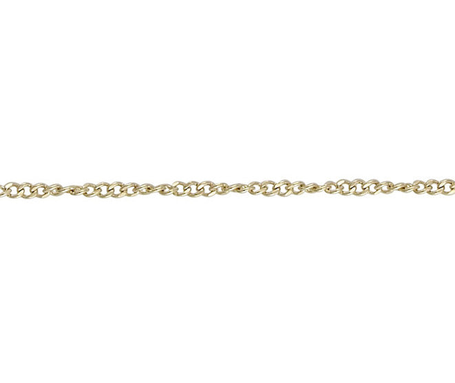 18K YELLOW GOLD ROUND TWISTED CURB CHAIN