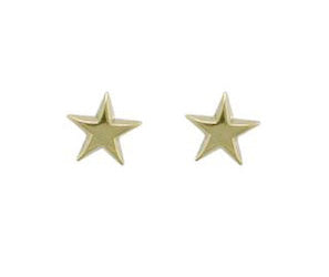 YELLOW 9 CARAT GOLD STAR STUD EARRINGS