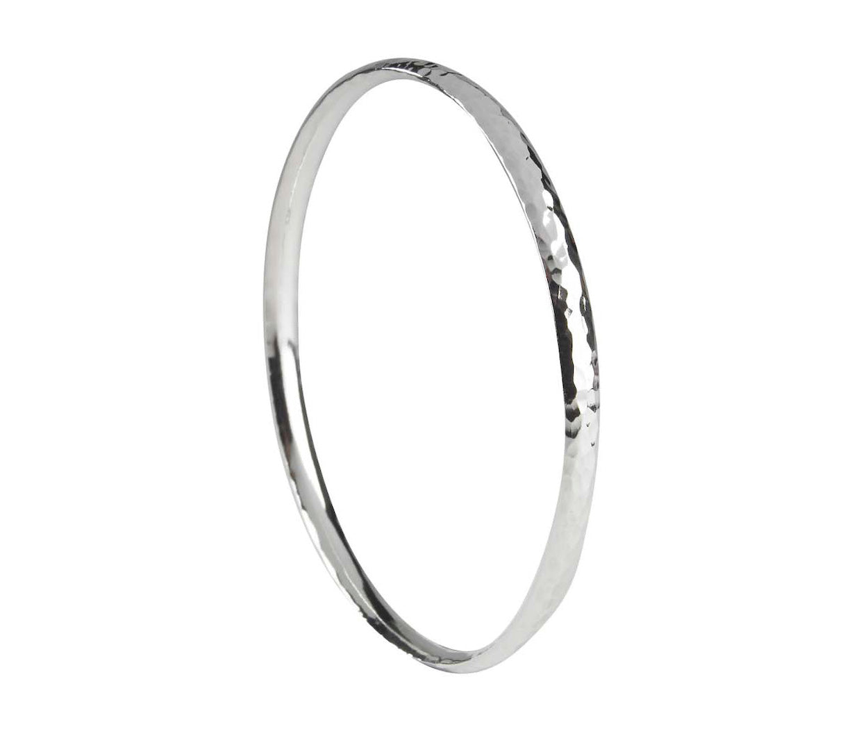 SILVER HAMMERED BANGLE