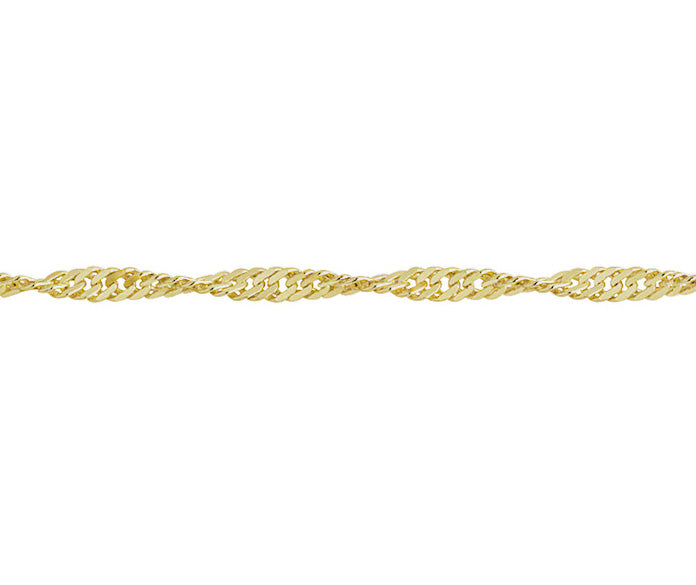 9 CARAT YELLOW TWISTED CURB CHAIN