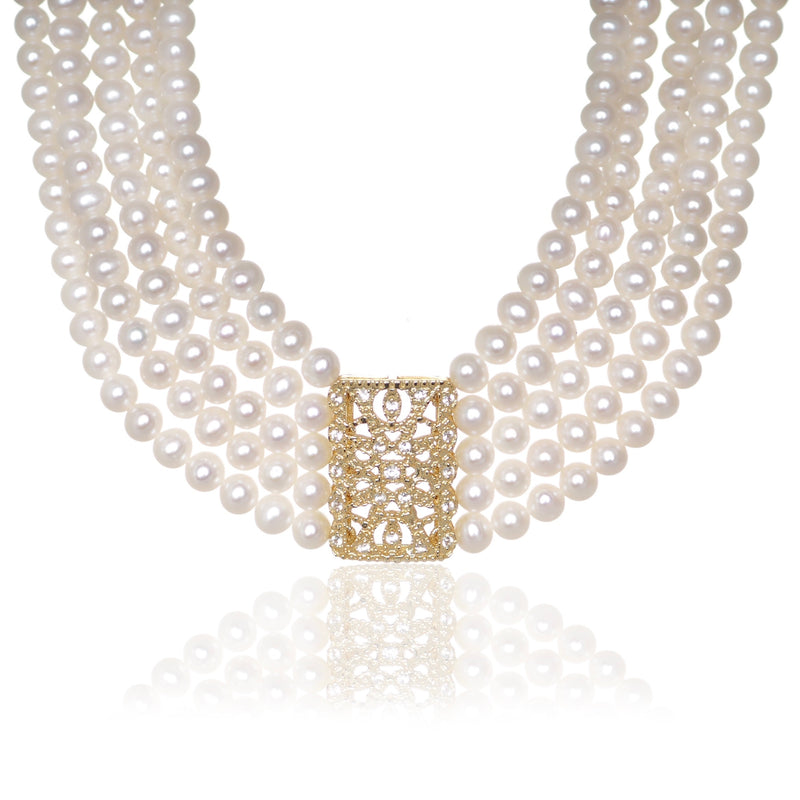 5 STRAND PEARL NECKLACE