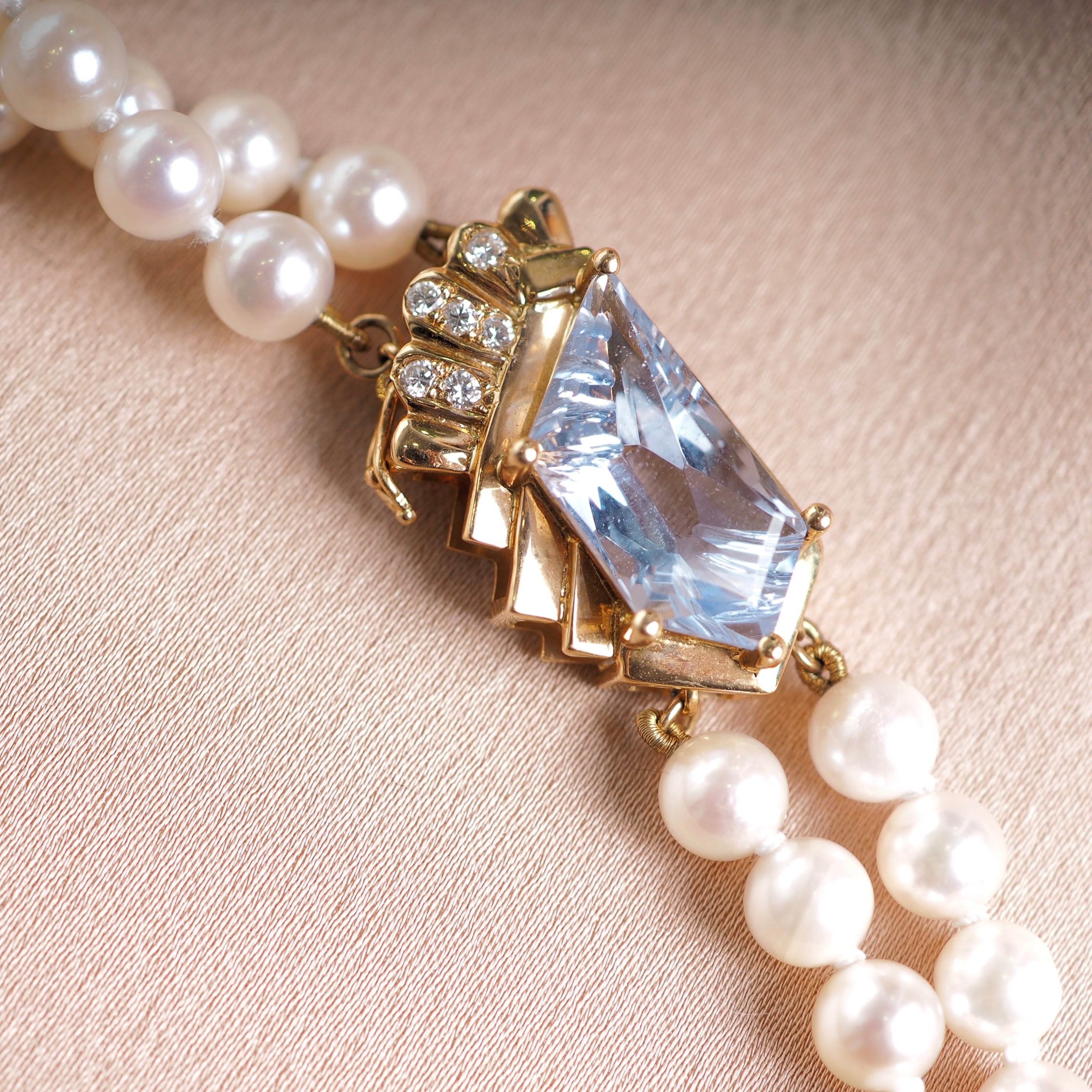 VINTAGE STYLE DOUBLE ROW PEARL NECKLACE